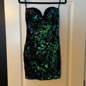 ReVamped La Nuit Sequin Strapless Mini Dress